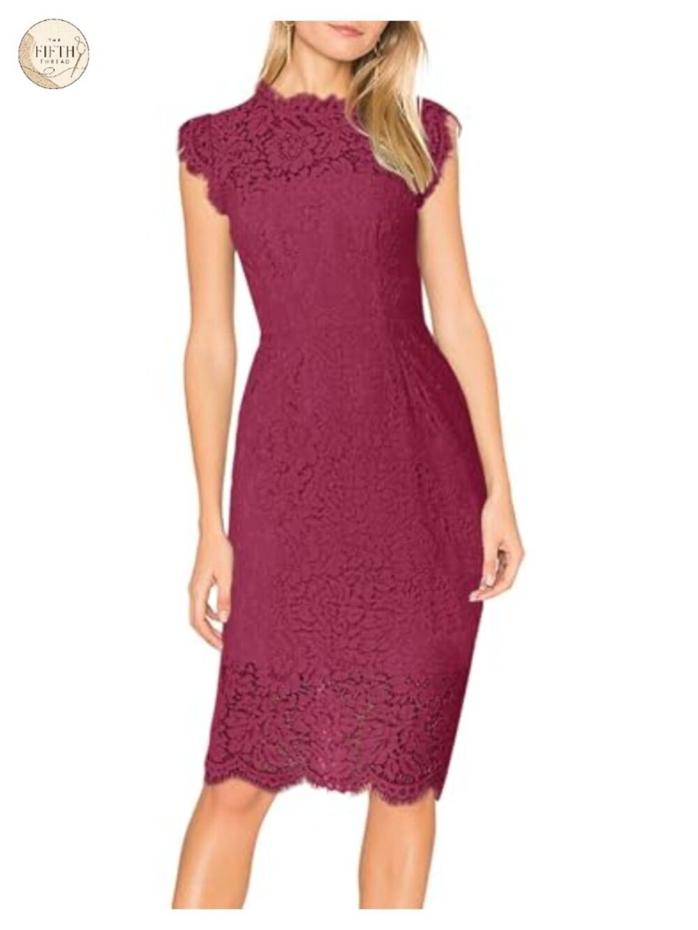 Lace Floral Sheath Midi Cocktail Formal Dress Sleeveless Zip Back